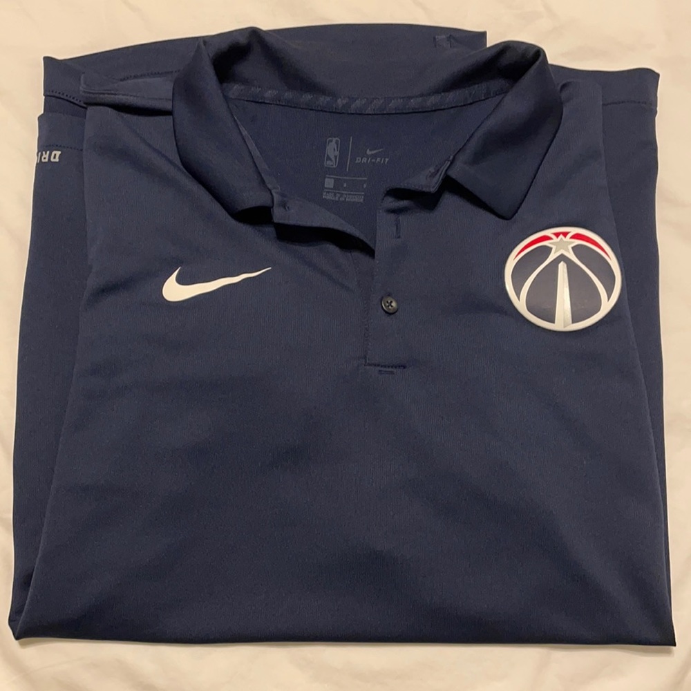 Navy blue Nike Washington Wizards polo shirt